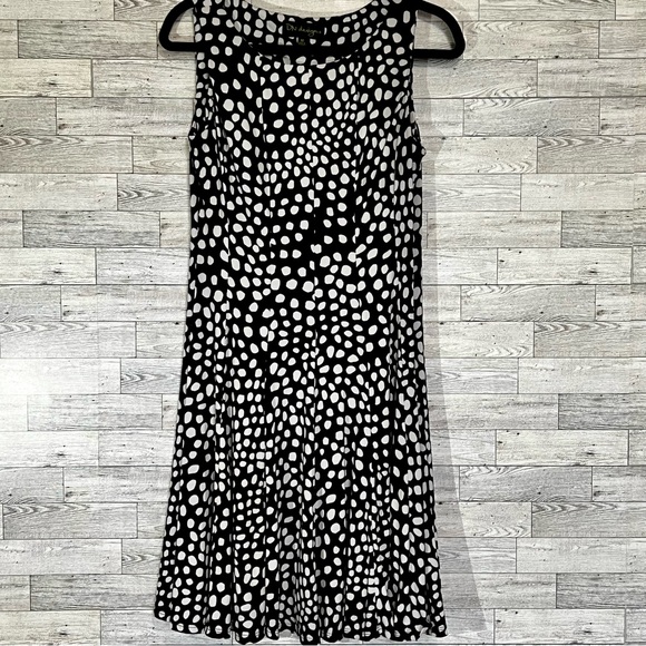 DN Design Fit & Flare Slip Dress / Black & White / Size 10 - Picture 5 of 10